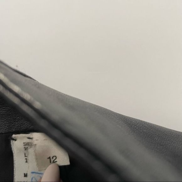 Vintage?80s?Dominic Bellissimo High Waisted Black Leather Skirt - Picture 12 of 16